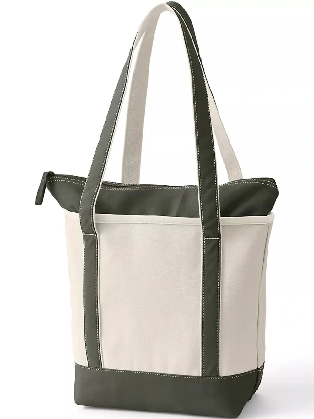 Lands’ End Medium Zip Top Tote - Picture 2 of 7